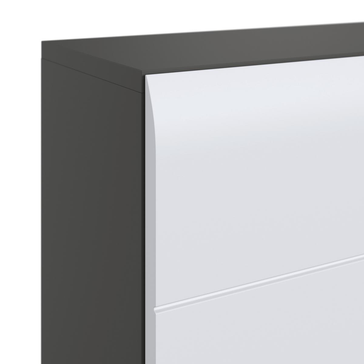 Viseći Element Pearl New - bijela/antracit, Konvencionalno, drvni materijal/plastika (40/70/22,6cm)