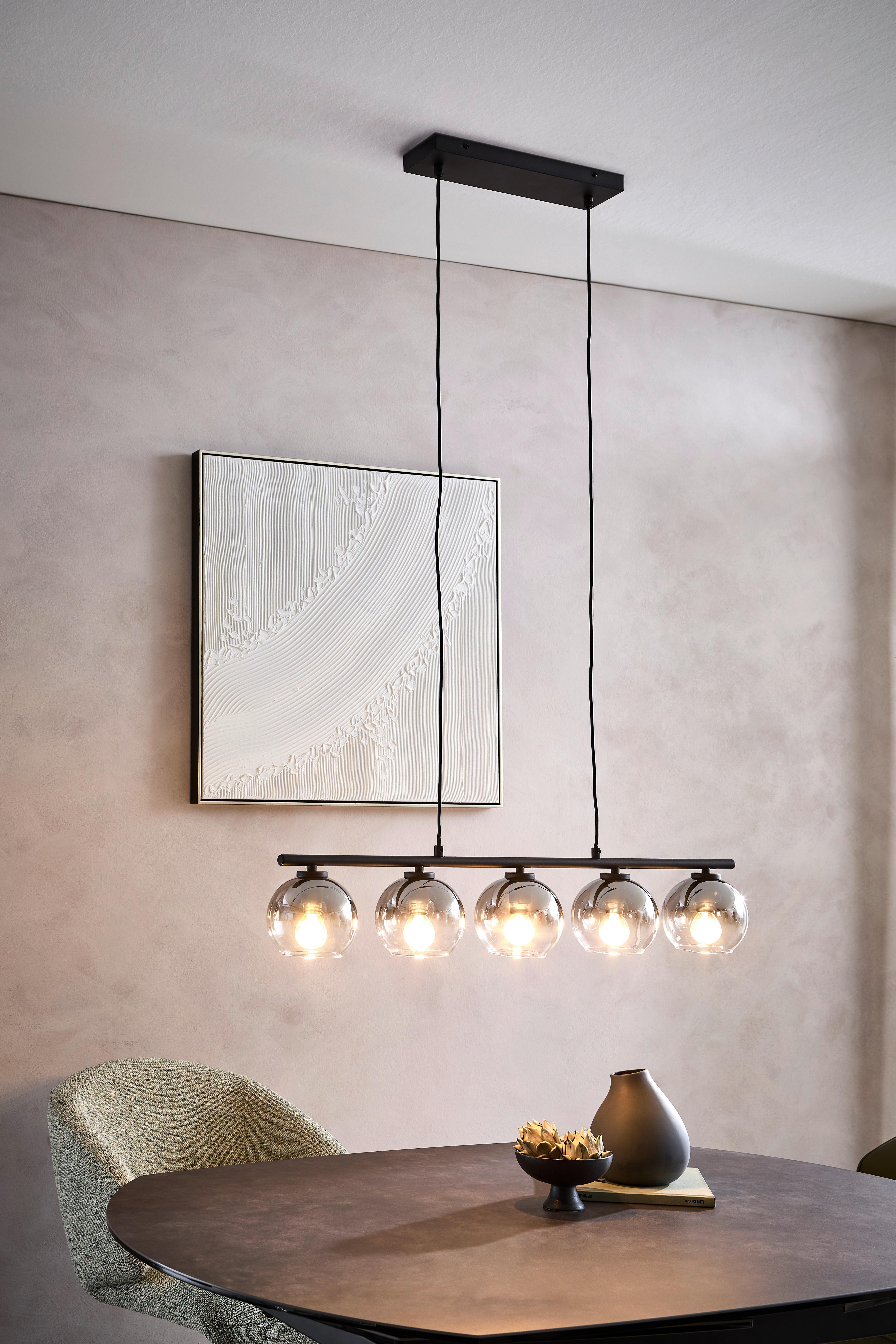 LAMPA WISZĄCA BRINDISI - czarny, Basics, szkło (83/13/150cm) - Novel