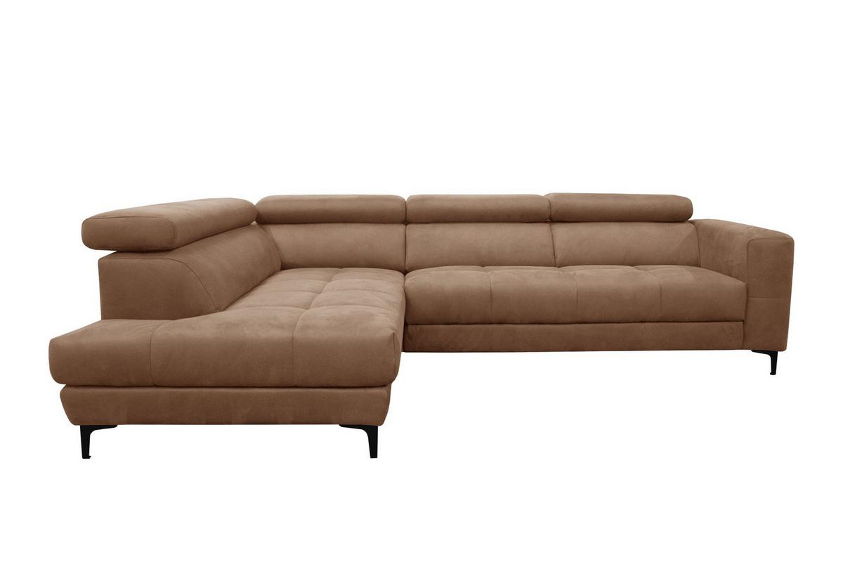 Kutna Garnitura Emma - smeđa/crna, Moderno, tekstil (210/83-102/301cm) - Modern Living