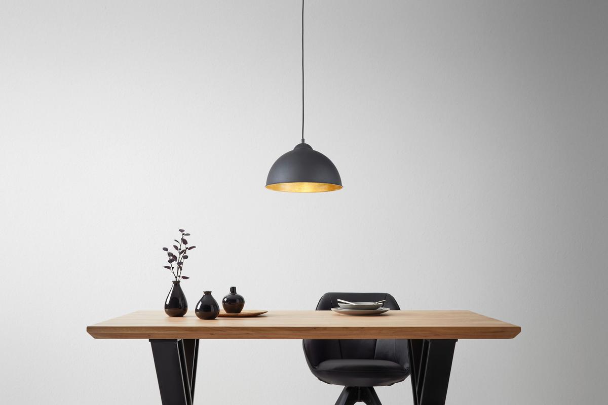 Hängeleuchte Jimmy max. 60 Watt - Goldfarben/Schwarz, LIFESTYLE, Metall (30/105cm) - Mömax