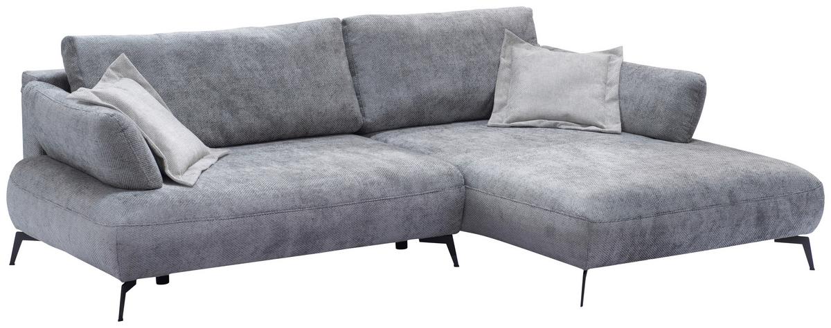 Kutna Garnitura Madison - siva/crna, Moderno, drvni materijal/drvo (284/92/186cm) - Modern Living