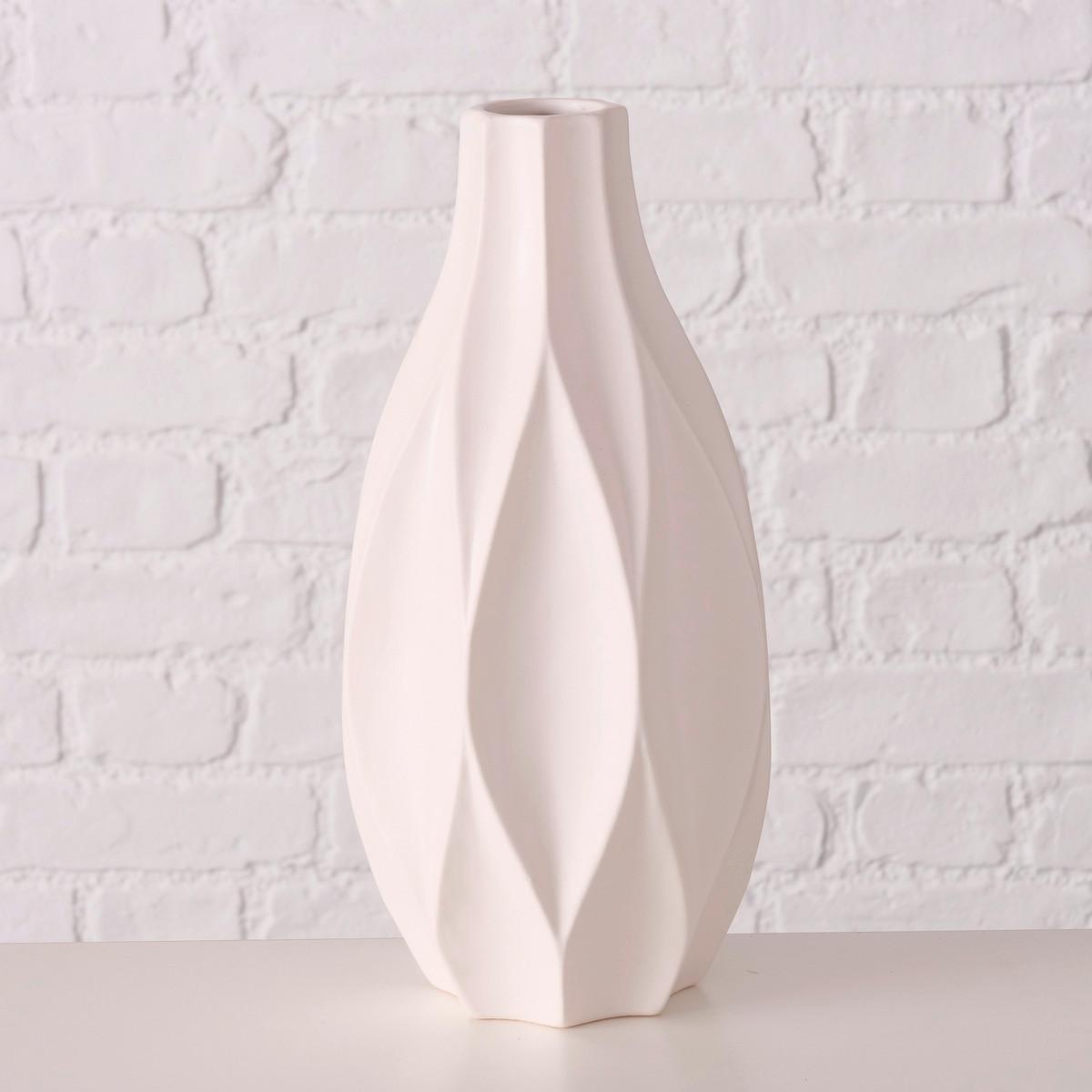 WAZON 2027303 - biały, Basics, ceramika (16/30cm) - Boltze Home