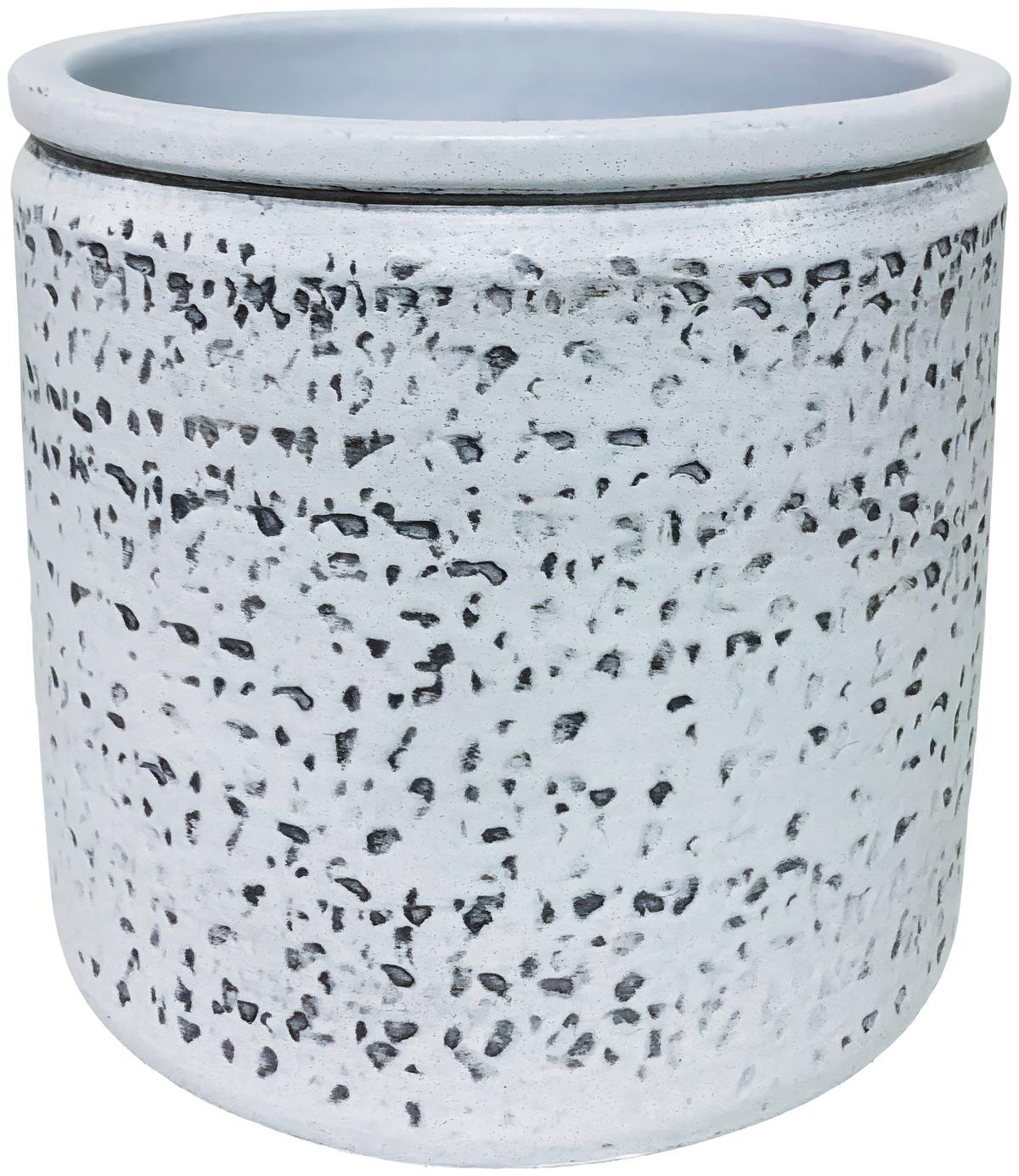 Übertopf Lino in Weiss Ø ca. 14cm - Weiss, Modern, Keramik (14/13cm) - Premium Living