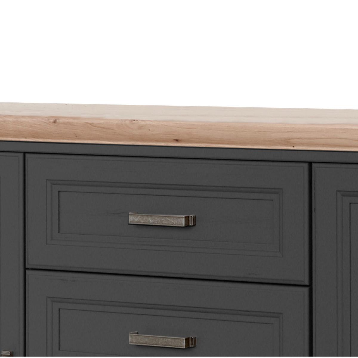 Komoda Jasmin Ii - boje grafita/hrast Artisan, Lifestyle, drvni materijal/metal (164/90/41cm) - Modern Living