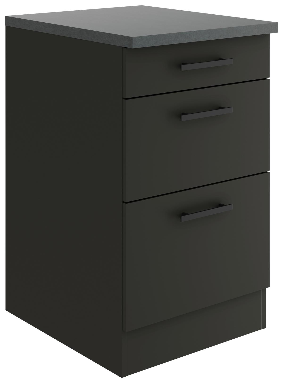 SZAFKA KUCHENNA DOLNA OPTIKULT - kolor bukowy/antracytowy, Basics, materiał drewnopochodny/metal (50/84,8/60cm) - Optifit