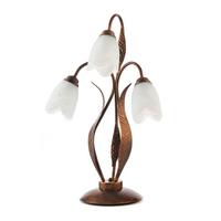 Tischleuchte Sonia Bronzefarben max. 6 Watt - Bronzefarben, KONVENTIONELL, Glas/Metall (48/61/48cm)
