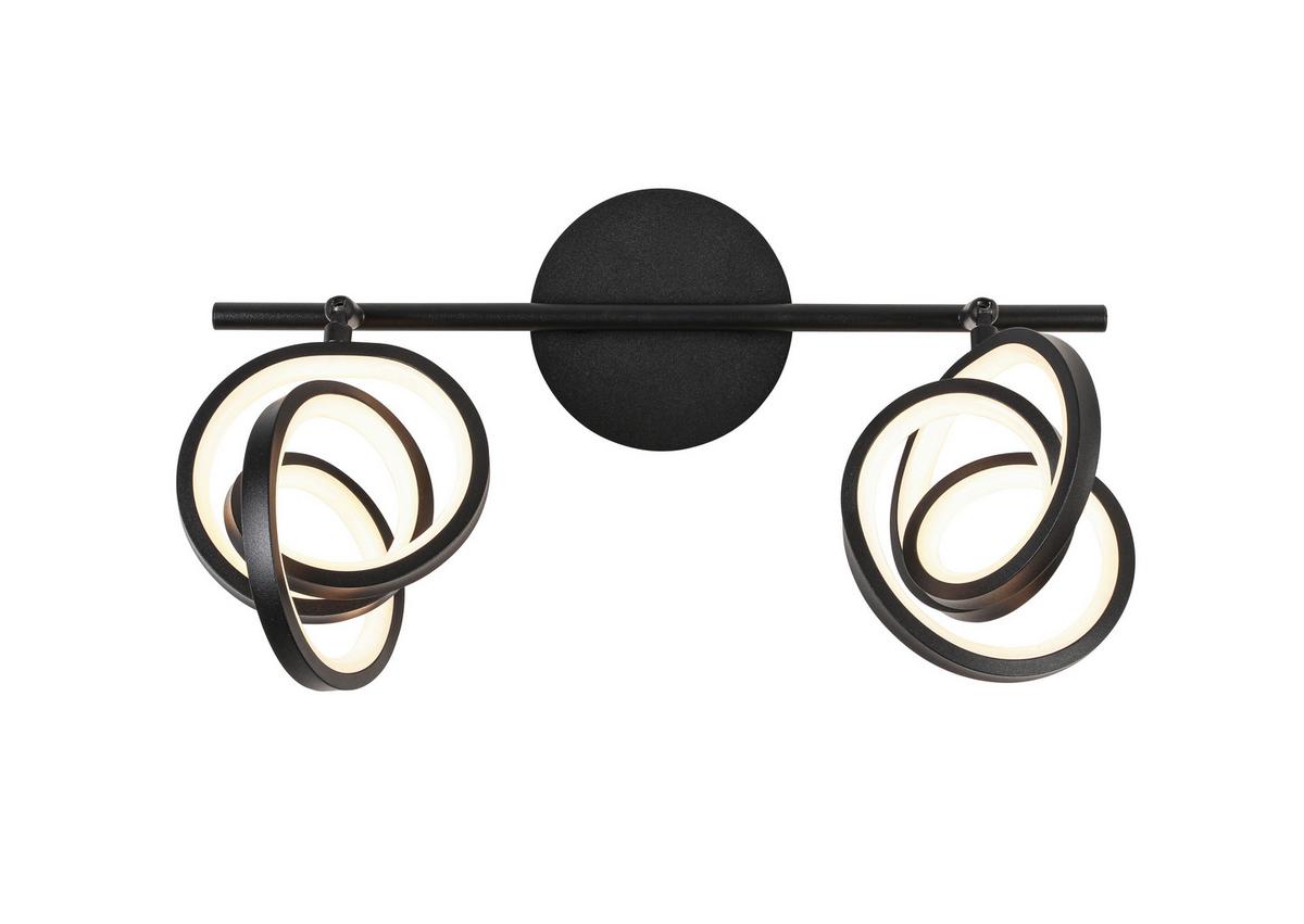 Led-reflektor Rundi - črna, Moderno, kovina/umetna masa (40/18/18cm) - Modern Living