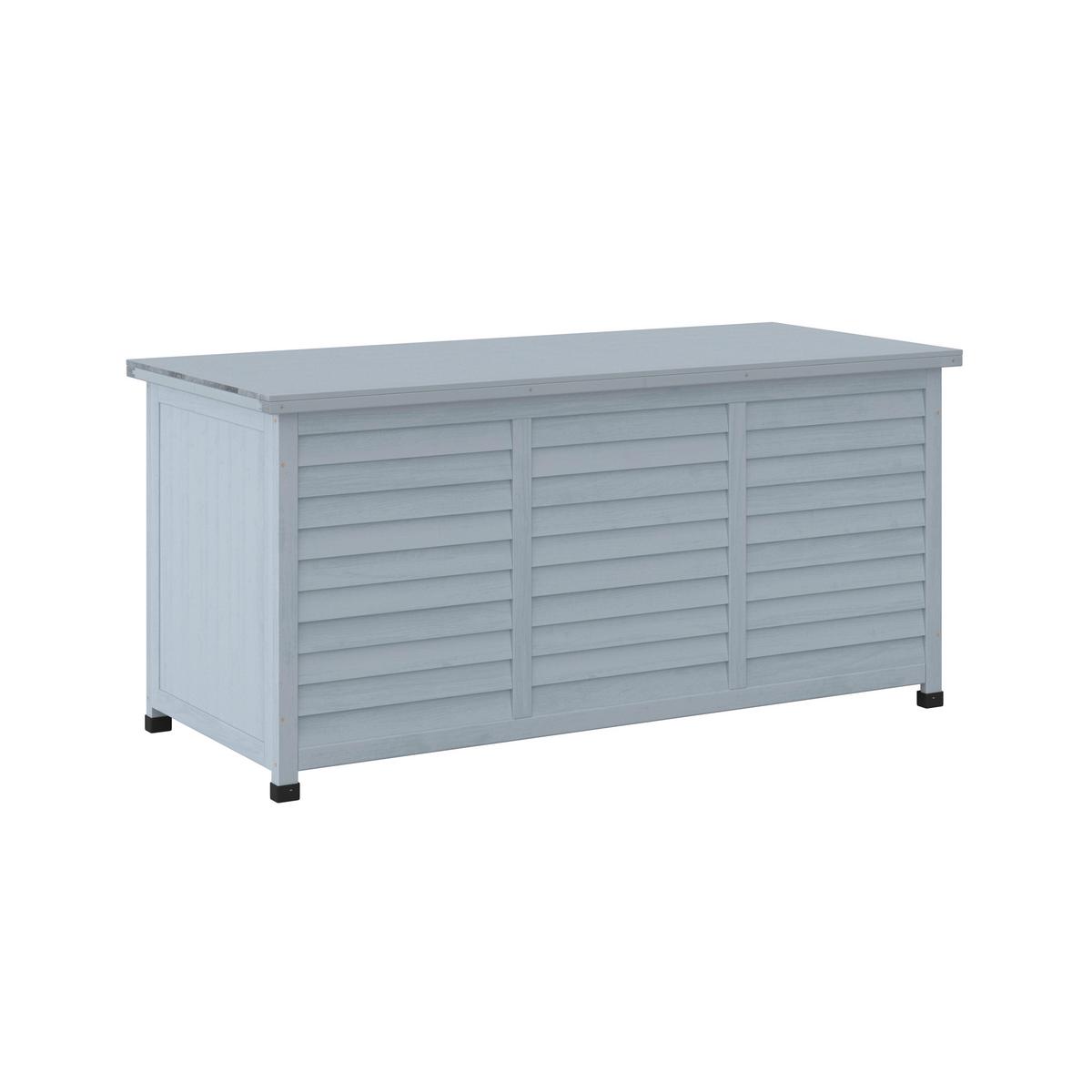 Kissenbox Joris Grau aus Echtholz - Grau, MODERN, Holz (127/60/56cm) - Bessagi Garden