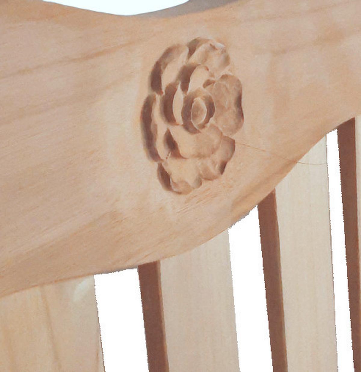 Gartenbank Romang ca. 120x92x63 cm Teak - Naturfarben, Basics, Holz (120/92/63cm) - Gardenson