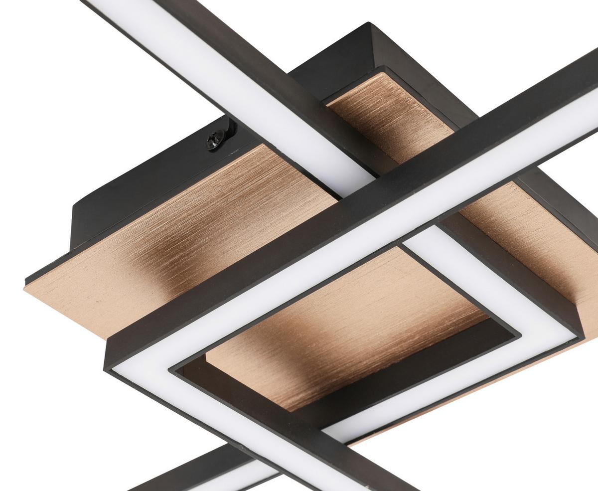 LAMPA SUFITOWA LED TURM - czarny/cappuccino, Modern, tworzywo sztuczne/metal (53/33/6,4cm) - Modern Living