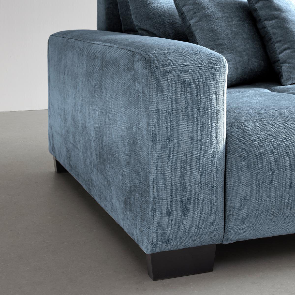 Bigsofa Matteo Petrol - Petrol/Schwarz, Modern, Holz (246/93/124cm) - Based