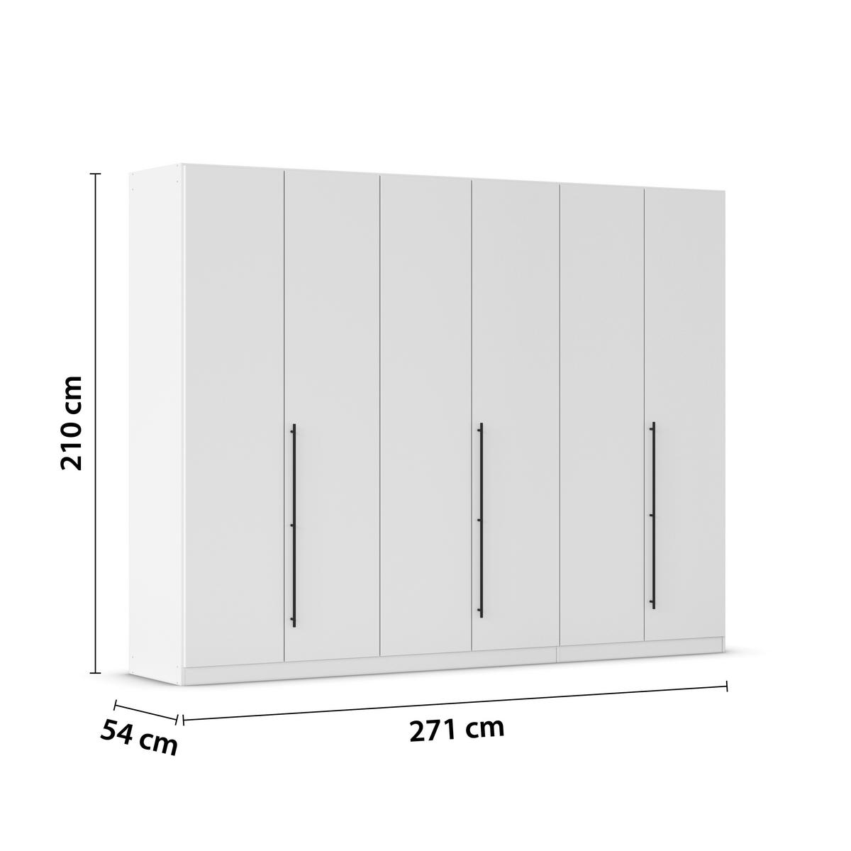 Șifonier Safari - alb/gri, Konventionell, material pe bază de lemn (271/210/54cm)