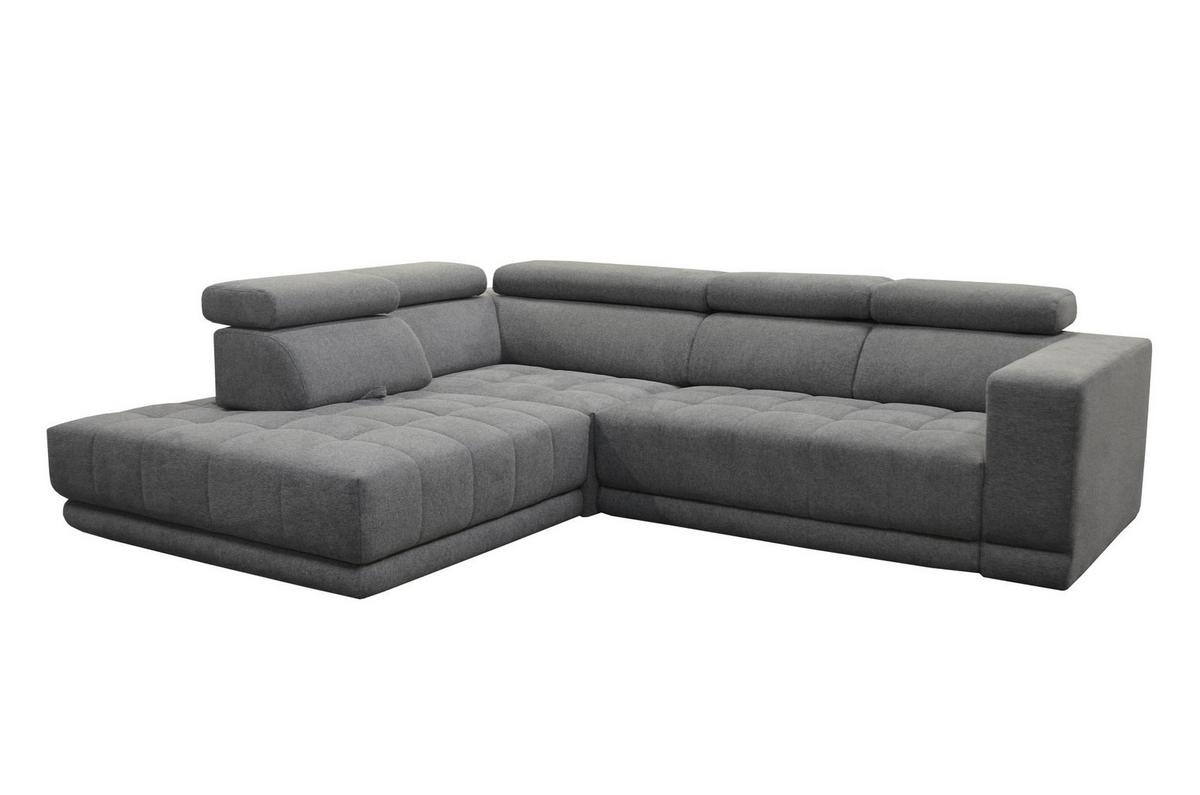 Kutna Garnitura Portland - siva/crna, Konvencionalno, tekstil/plastika (230cm) - Mömax