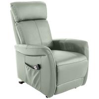 Tv Fotelj Hamilton, Usnje, Siva - črna/svetlo siva, Konvencionalno, kovina/umetna masa (90/108/74cm) - Modern Living