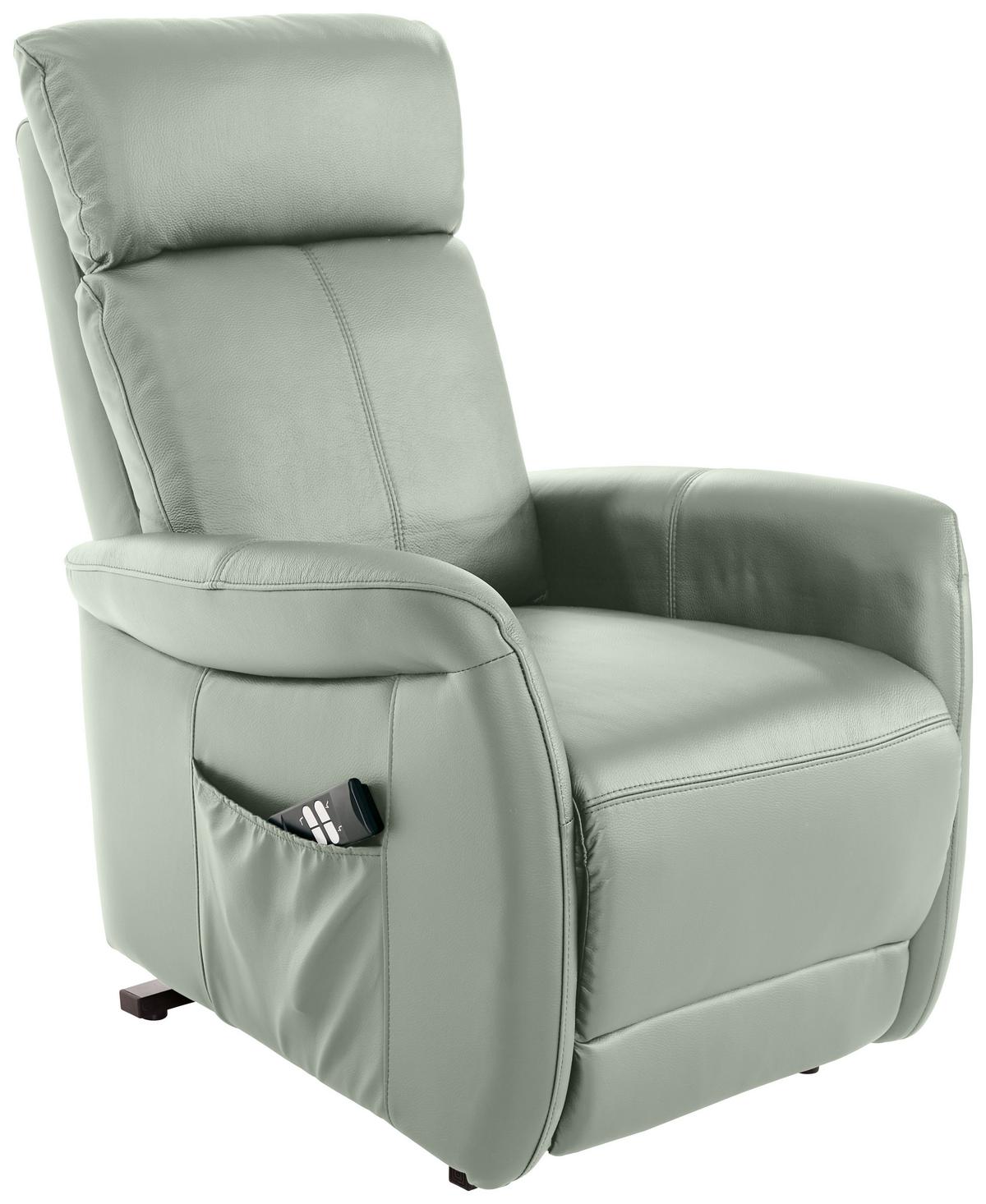 Tv Fotelj Hamilton, Usnje, Siva - črna/svetlo siva, Konvencionalno, kovina/umetna masa (90/108/74cm) - Modern Living