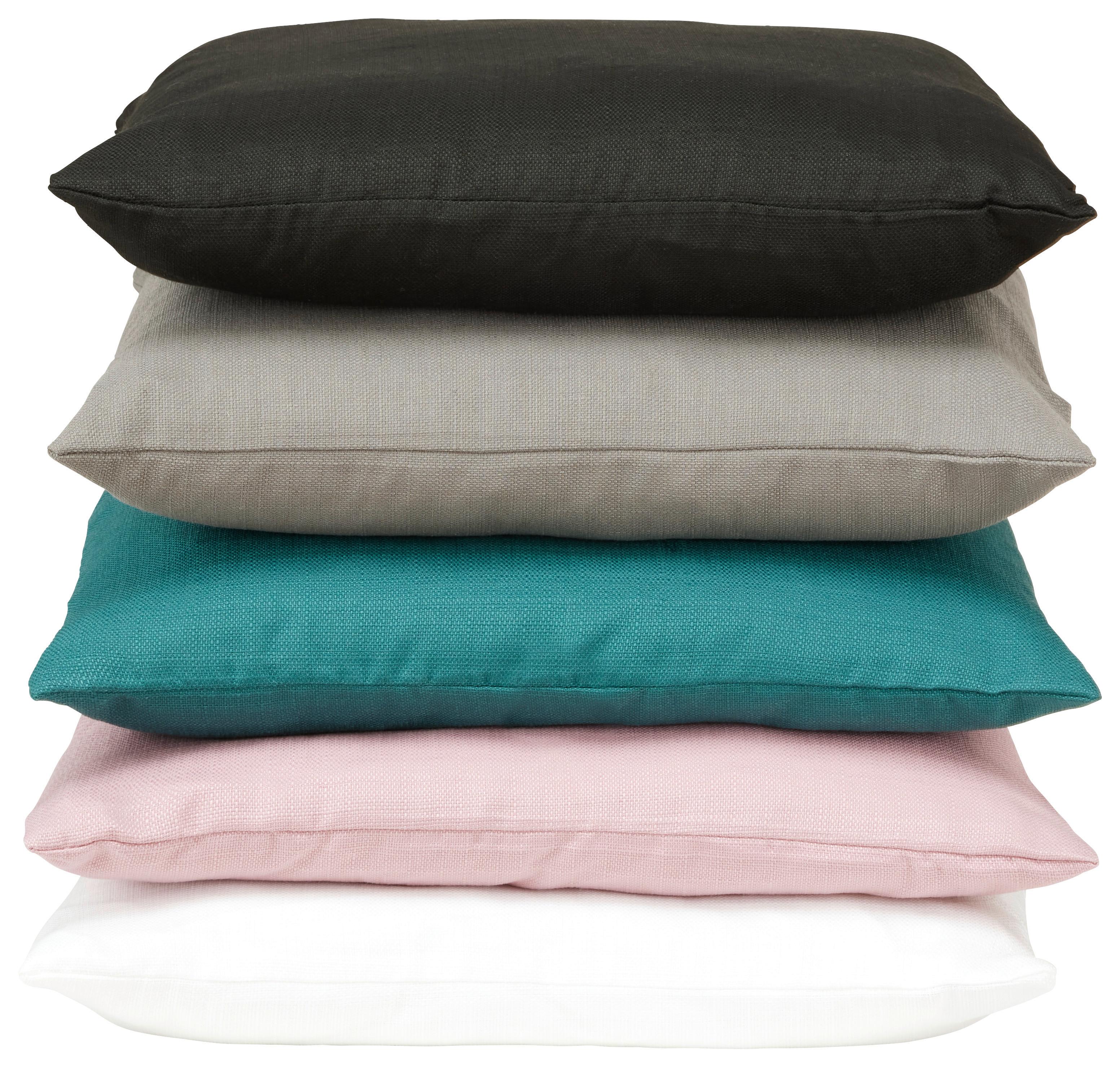 Díszpárnahuzat Malmö - olajkék/fekete, Konventionell, textil (45/45cm) - Modern Living