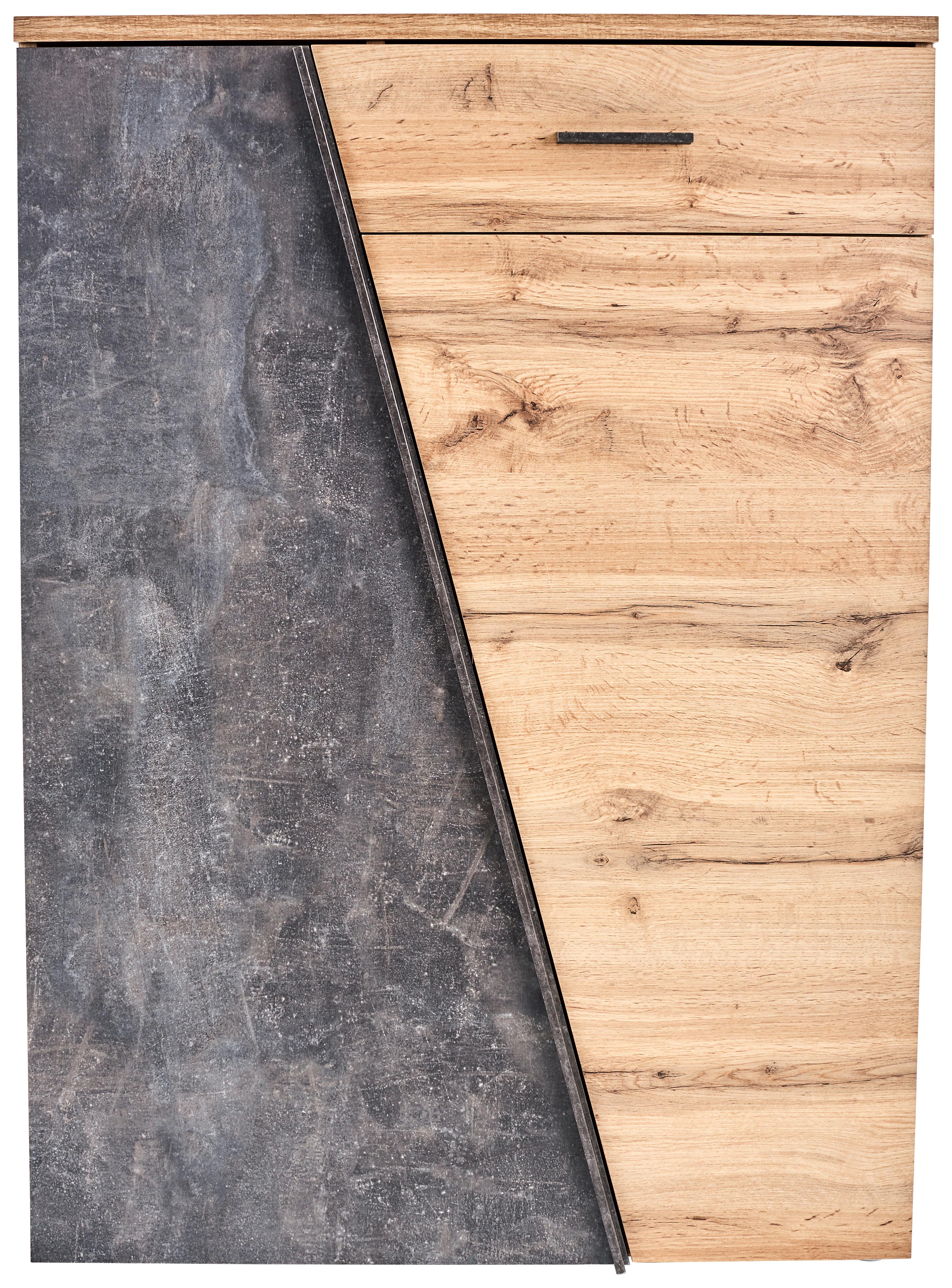Komoda Venedig - barve kroma/siva, Moderno, umetna masa/leseni material (80/110/40cm) - Mömax