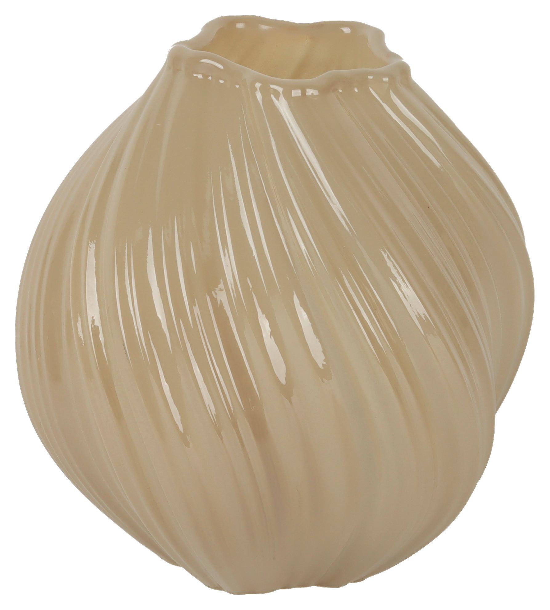 Vază Leina - maro deschis, Romantik / Landhaus, sticlă (16/17cm) - Mömax