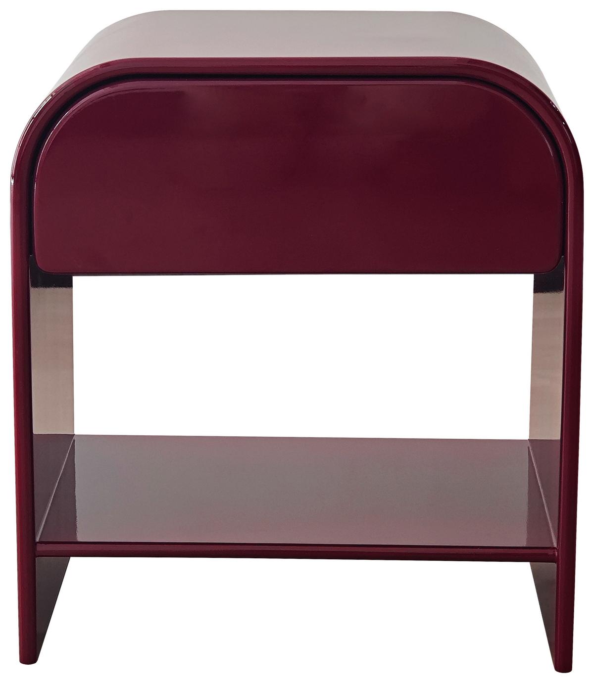 Noćni Ormarić Ruby - boja crnog vina, Moderno, pločasti materijal (40/45/30cm) - Modern Living