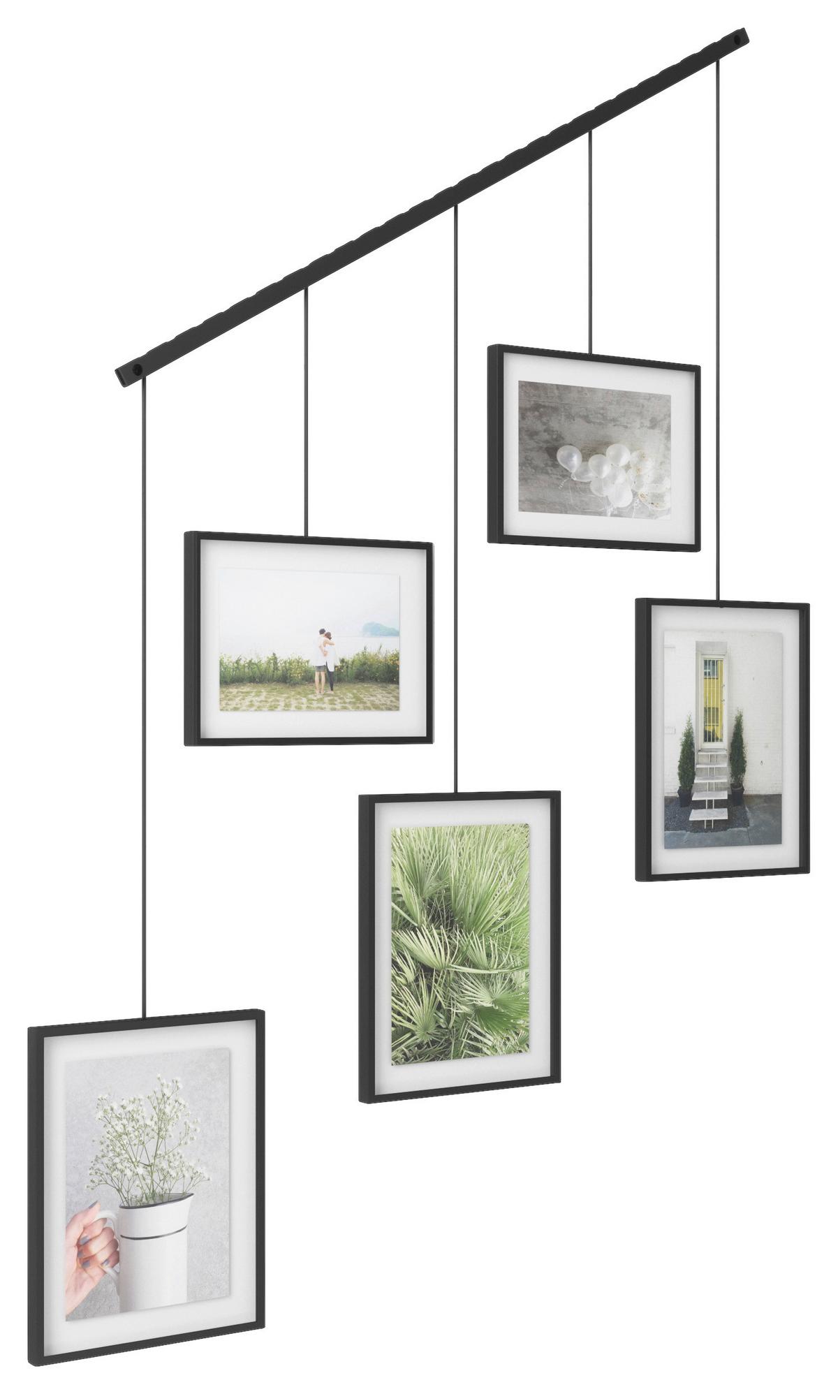 Collagen-Bilderrahmen Schwarz - Schwarz, Design, Glas/Metall (79,4/3,18/69,5cm) - Umbra