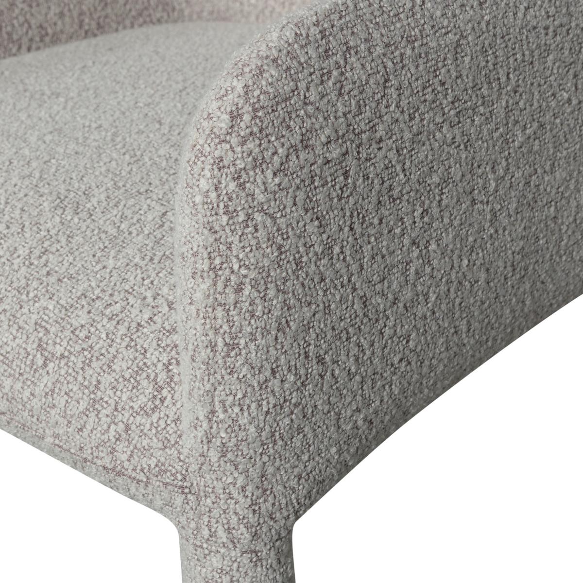 Armlehnstuhl Elegance Greige Bouclé - Greige, Design, Textil (54/83/57cm) - Livetastic