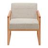 FÅTÖLJ MALMÖ - ljusgrå/naturfärgad, Modern, trä/textil (65/75/69cm) - Mömax
