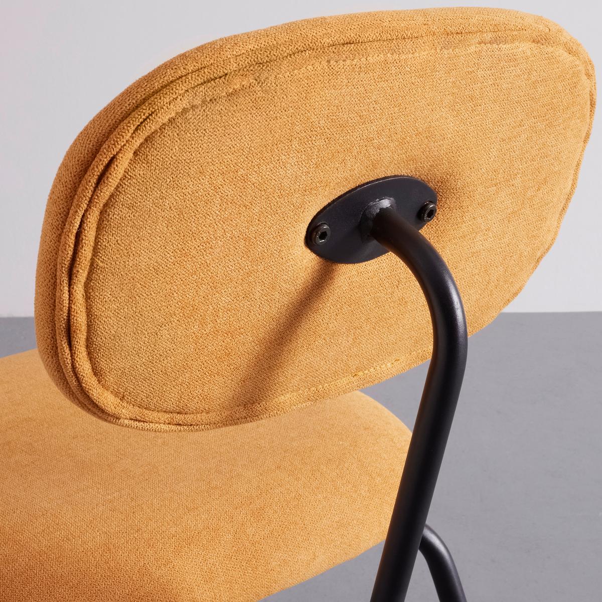 Stuhl-Set Pino Orange Mikrofaser - Schwarz/Orange, MODERN, Holz/Textil (46/80/55cm) - Bessagi Home