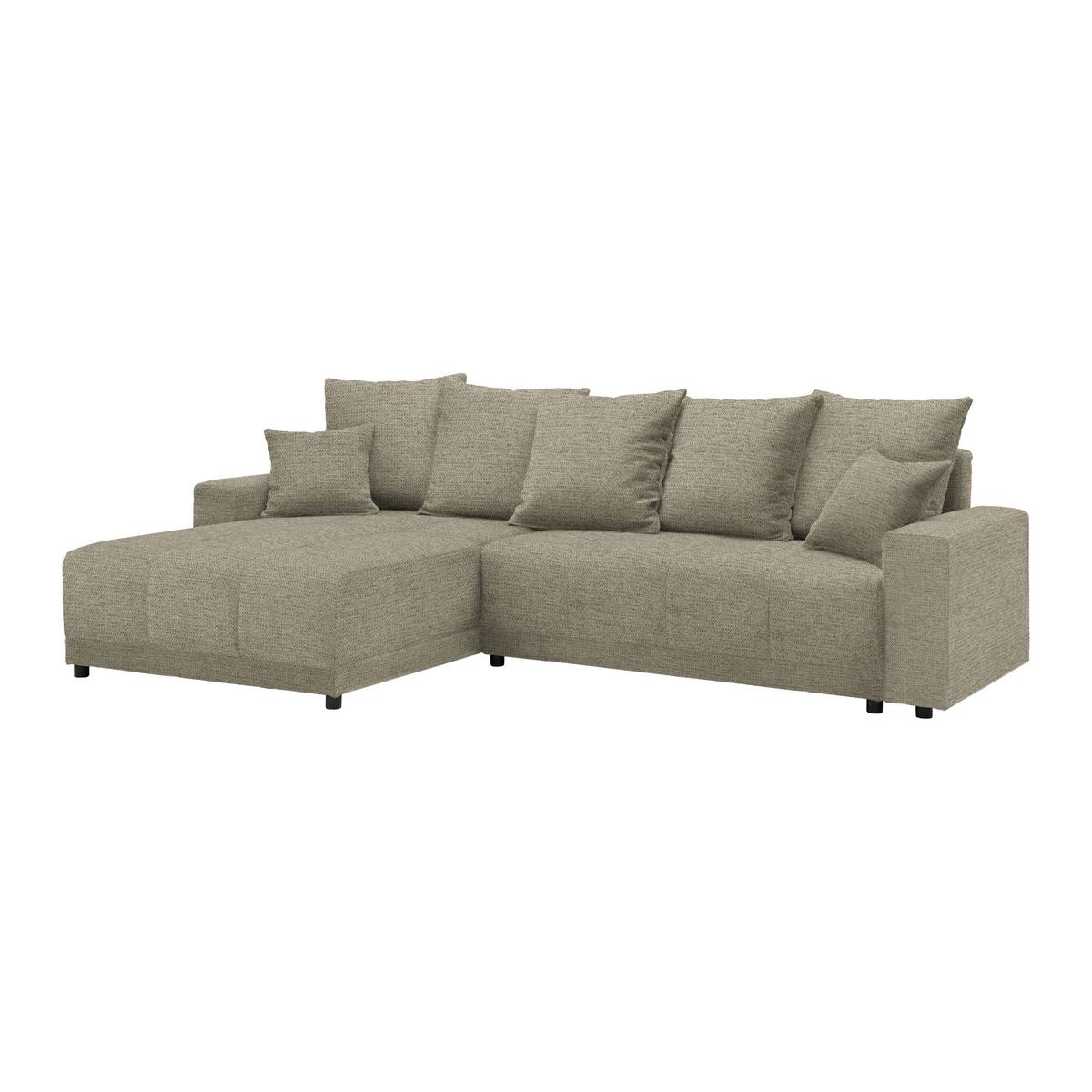 Ecksofa Alatri Greige - Greige/Schwarz, MODERN, Kunststoff/Textil (289/90/176cm) - Based