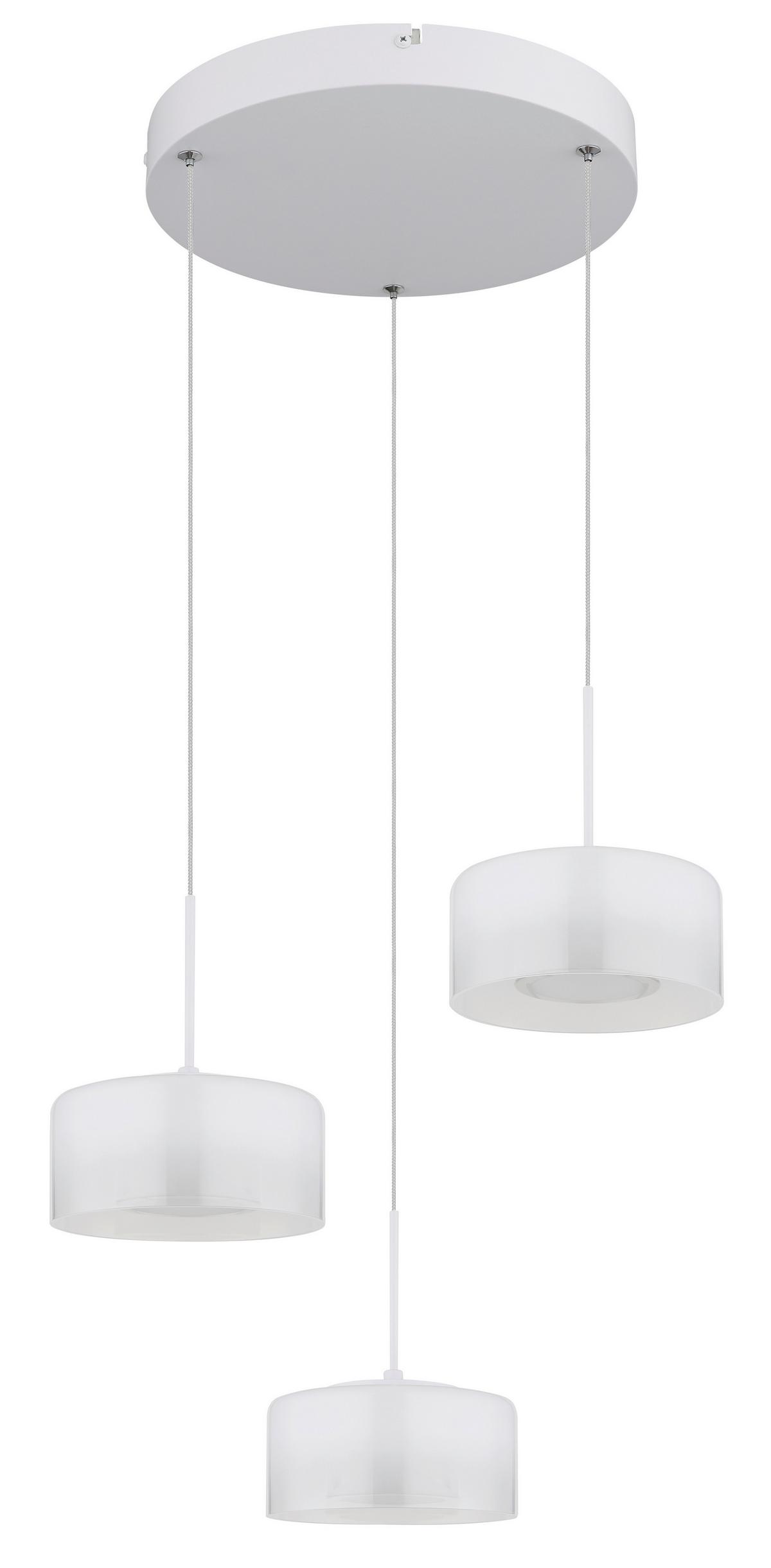 LAMPA WISZĄCA LISSI - przejrzysty/biały, Design, tworzywo sztuczne/metal (40/150cm) - Collet's Monde