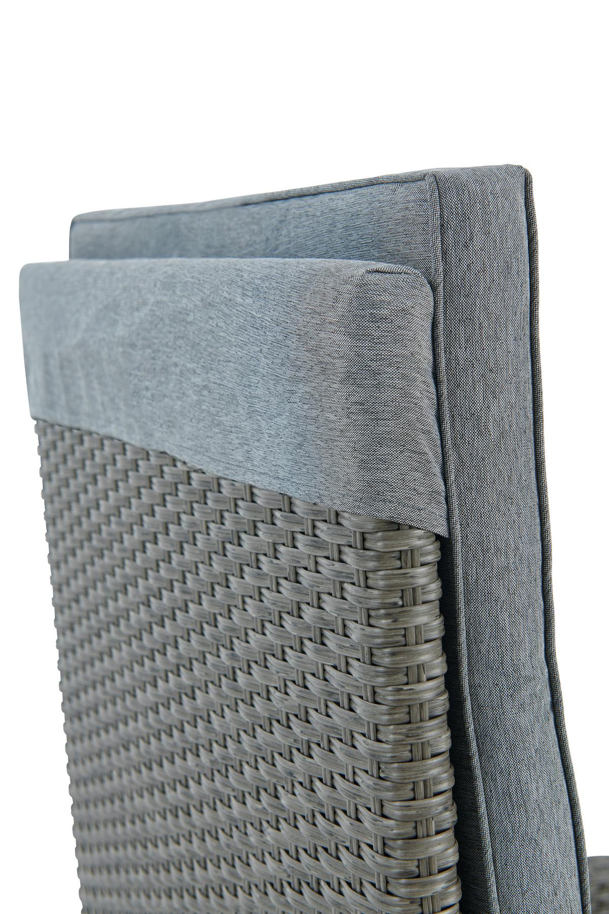 Lounge Garnitura Santander, Siva, 4-Delni Set - siva, Moderno, kovina/umetna masa - Beldano