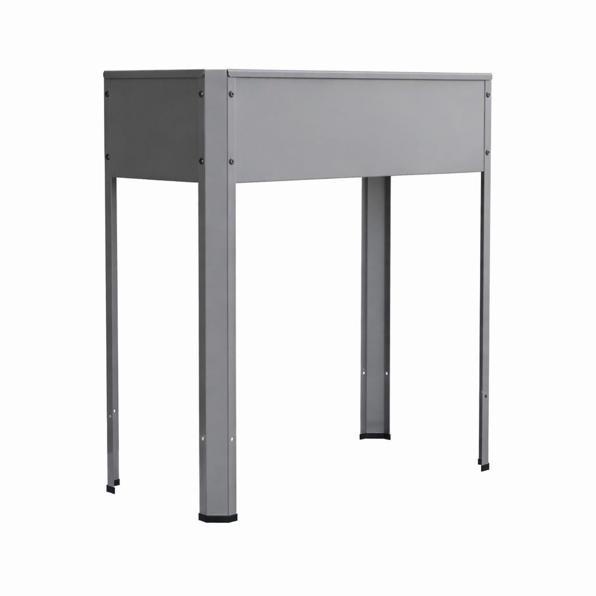 Hochbeet Vcm Hochbeet "balora L" - Schwarz, Modern, Metall (80/80/35cm)