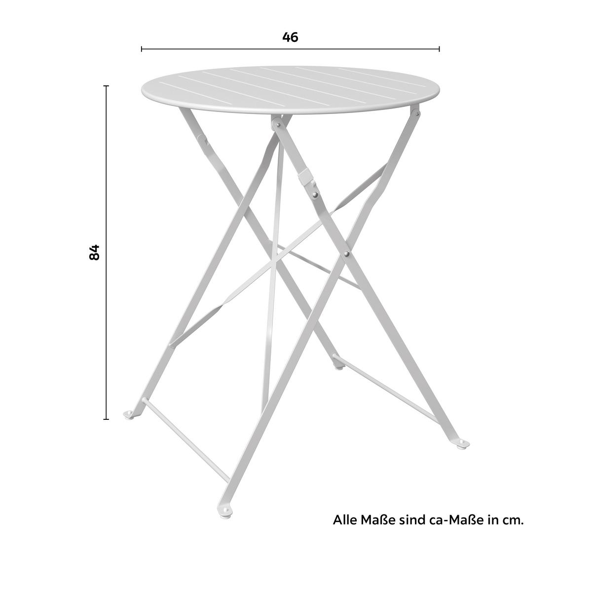 Balkonset Olga Beige - Beige, Basics, Metall (46/46/84cm) - Mömax