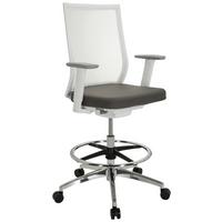 Pisarniški Stol Aspen Work W, Bela, Siva - srebrne barve/siva, Basics, kovina/umetna masa (62/112/57cm) - MID.YOU