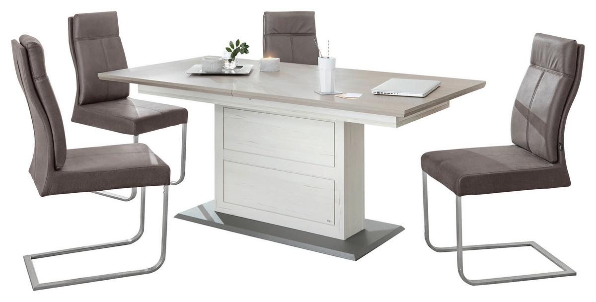 STÓŁ DO JADALNI CAMRON   -HOM IN- - biały/szary, Lifestyle, materiał drewnopochodny (160-200/90/76,2cm) - Hom`in