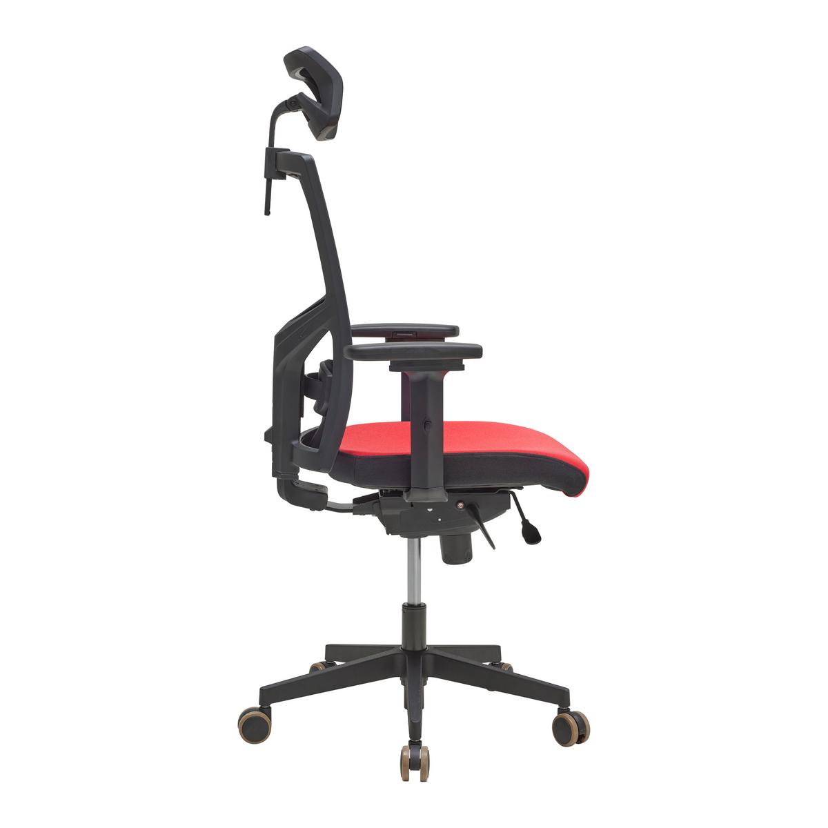 Chefsessel Boss VIP Rot/Schwarz - Rot/Schwarz, MODERN, Kunststoff/Textil (64/142/64cm) - Mömax