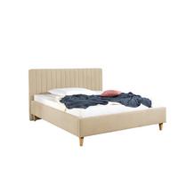 Polsterbett Sierro Beige ca. 180x200 cm - Beige/Naturfarben, MODERN, Holz/Textil (180/200cm) - Livetastic