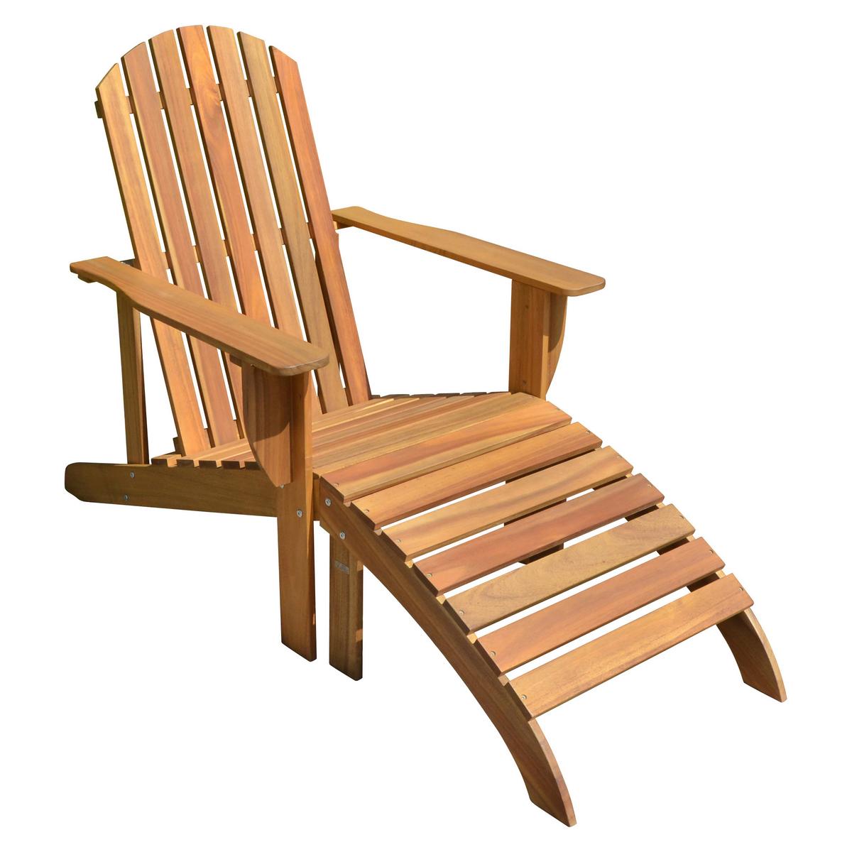 Sonnenliege Harper Holz ca. 142x70x93 cm Rot/Weiß - Eukalyptusholzfarben/Rot, Basics, Holz (142/70/93cm) - Gardenson
