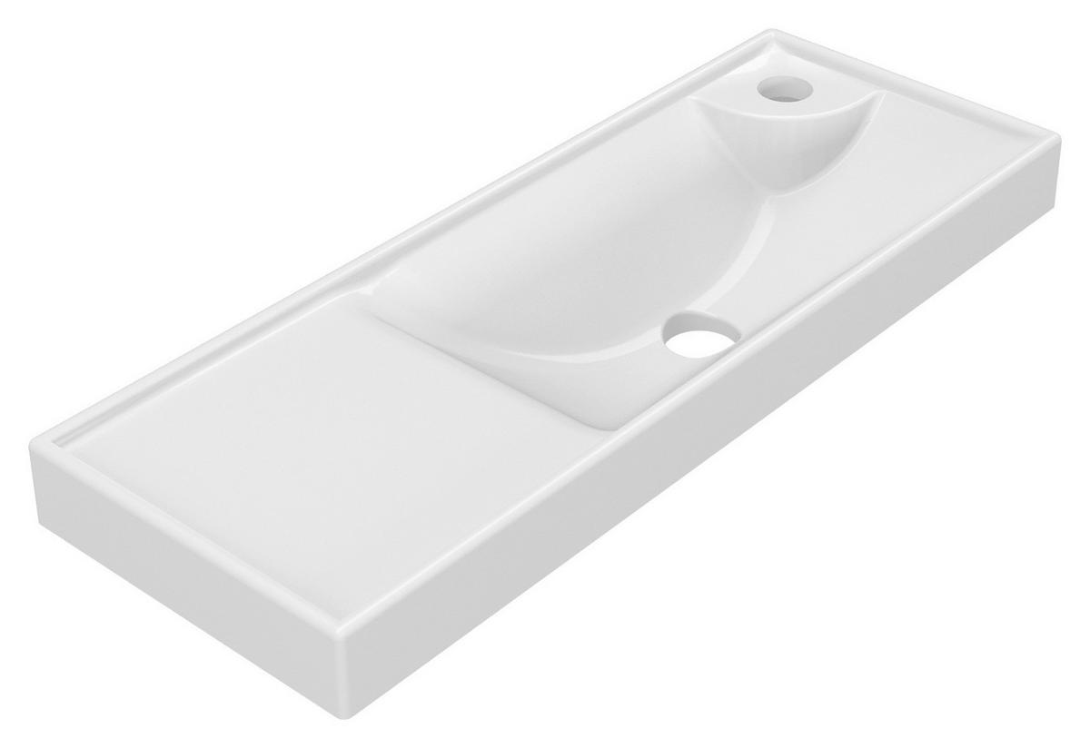 ŁAZIENKA COAST - biały wysoki połysk/kaszmir, Modern, materiał drewnopochodny/ceramika (60/140/22cm) - MID.YOU