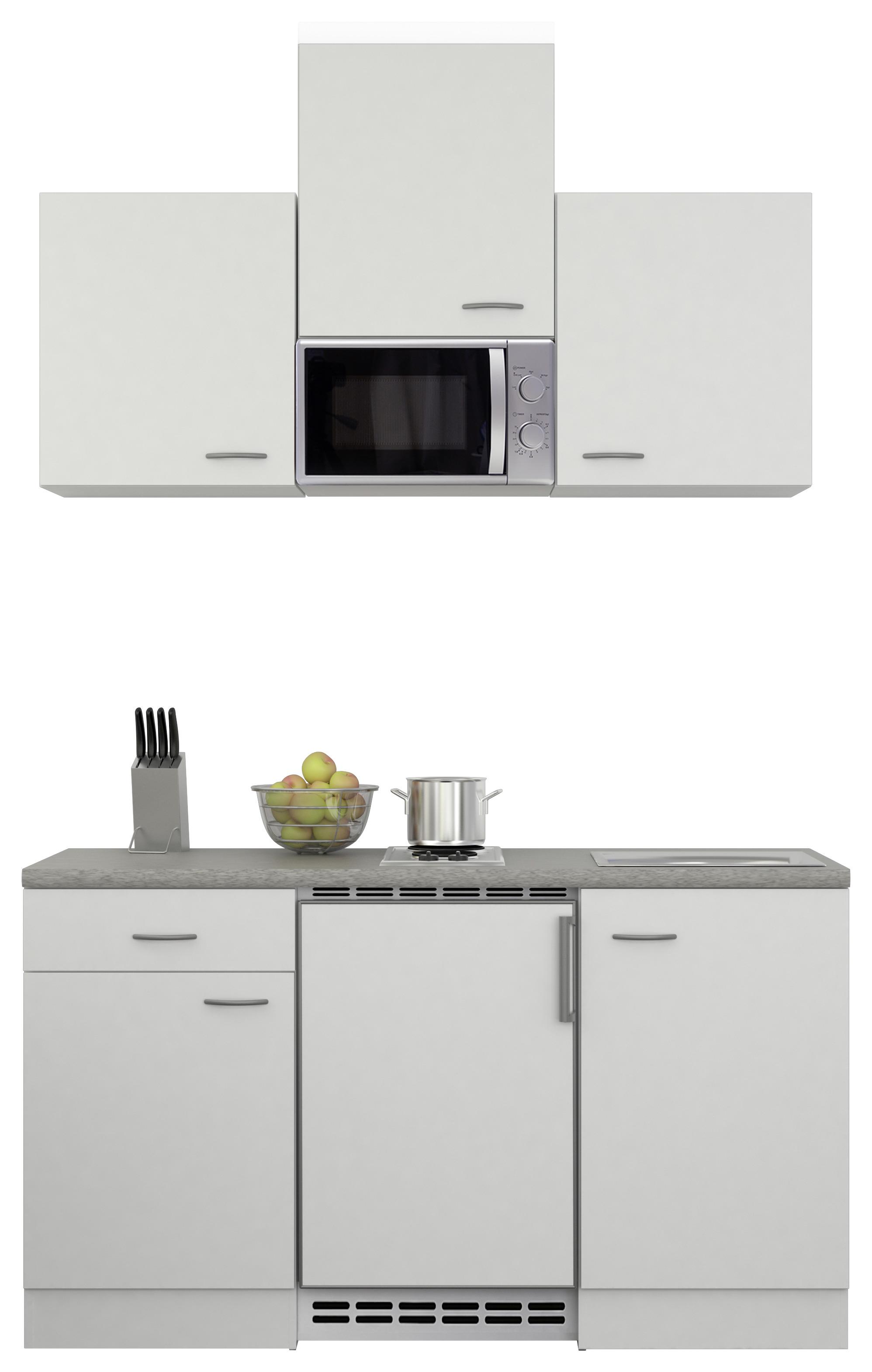 Mini Kuhinja Wito 150-1001-031 - bijela/boje oplemenjenog čelika, Modern, drvni materijal/plastika (150cm) - MID.YOU