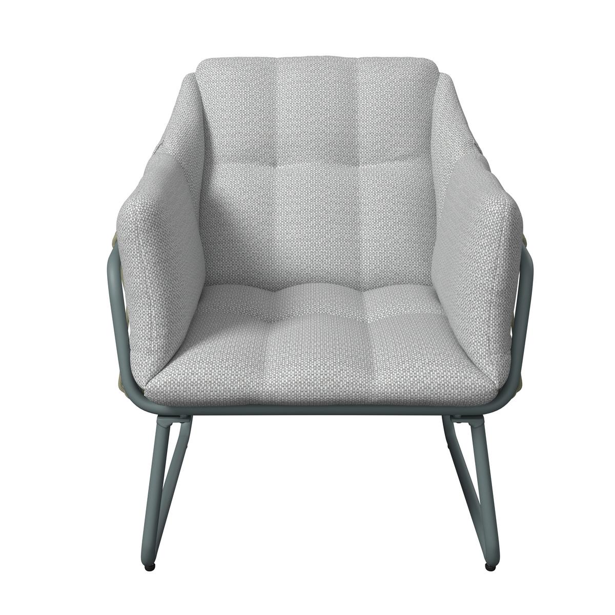 Gartenset Betty Grün/Beige 4-teilig - Beige/Grün, MODERN, Glas/Textil