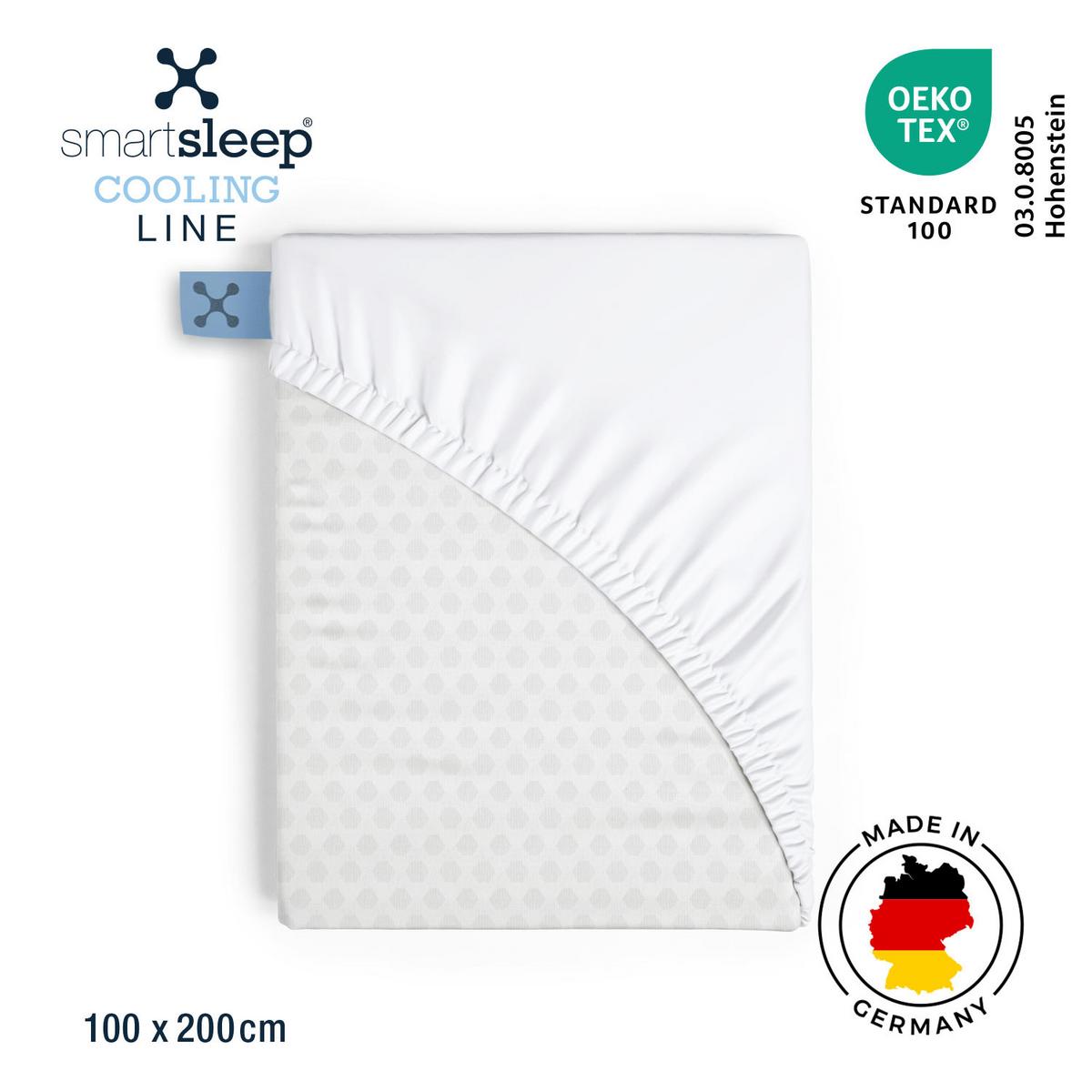 PRZEŚCIERADŁO Z GUMKĄ 1040010 - biały, Basics, tkanina (100/200cm) - Smartsleep