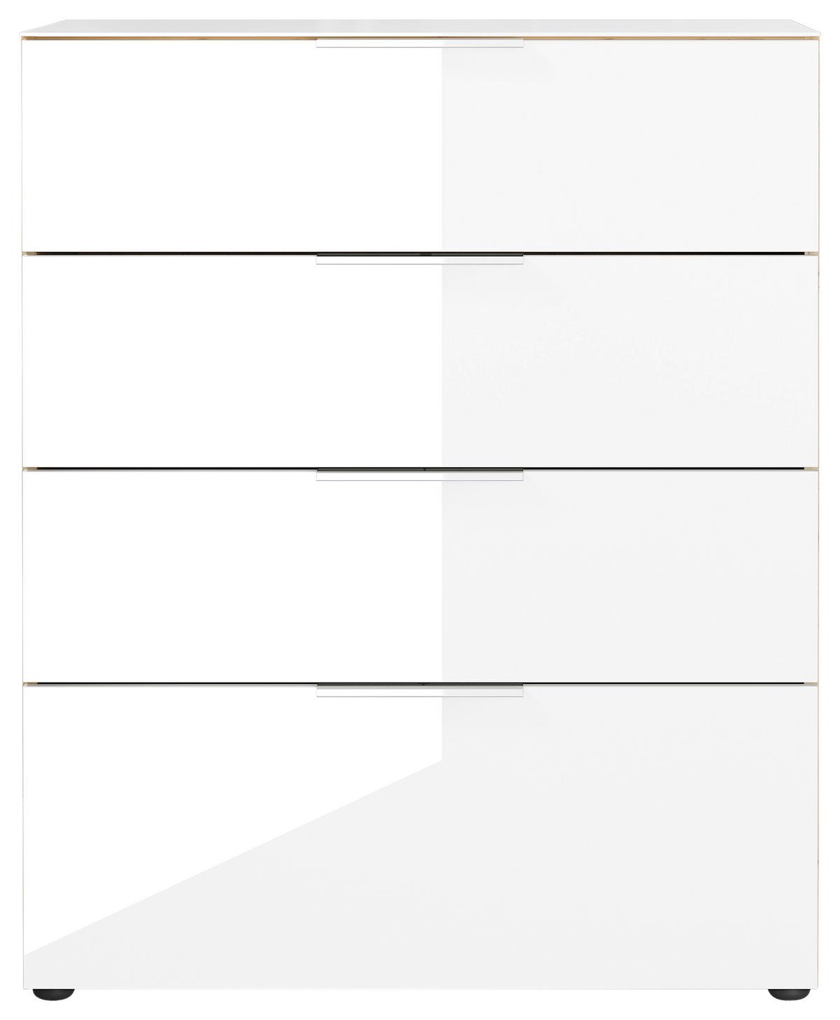 KOMMODE GW-OAKLAND - Chromfarben/Eichefarben, KONVENTIONELL, Glas/Holzwerkstoff (83/101/42cm) - Germania