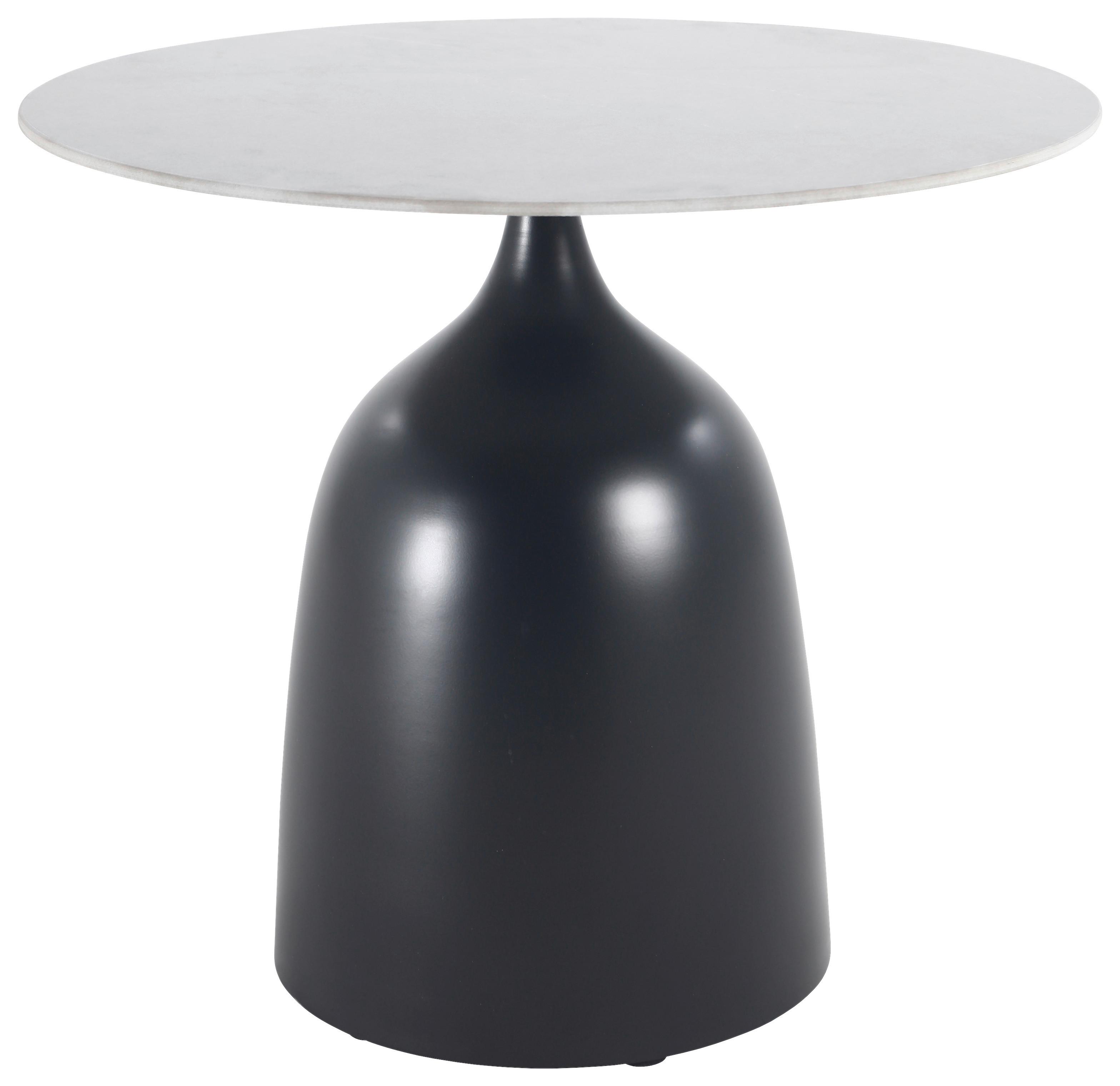 STOLIK BOCZNY ANNA   -AMBIA HOME- - antracytowy/szary, Design, metal/ceramika (48/48/43cm) - Ambia Home