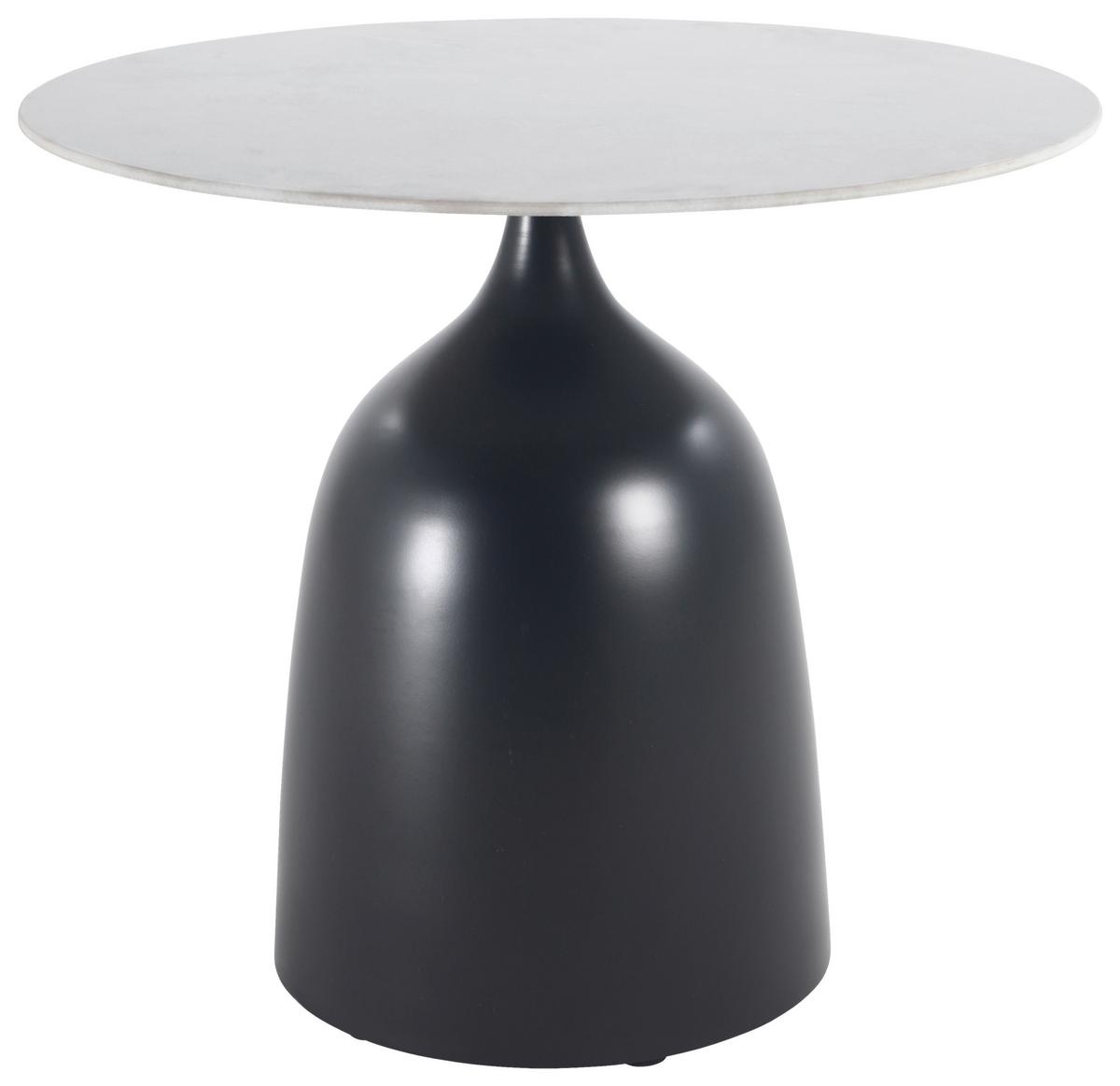 STOLIK BOCZNY ANNA   -AMBIA HOME- - antracytowy/szary, Design, metal/ceramika (48/48/43cm) - Ambia Home