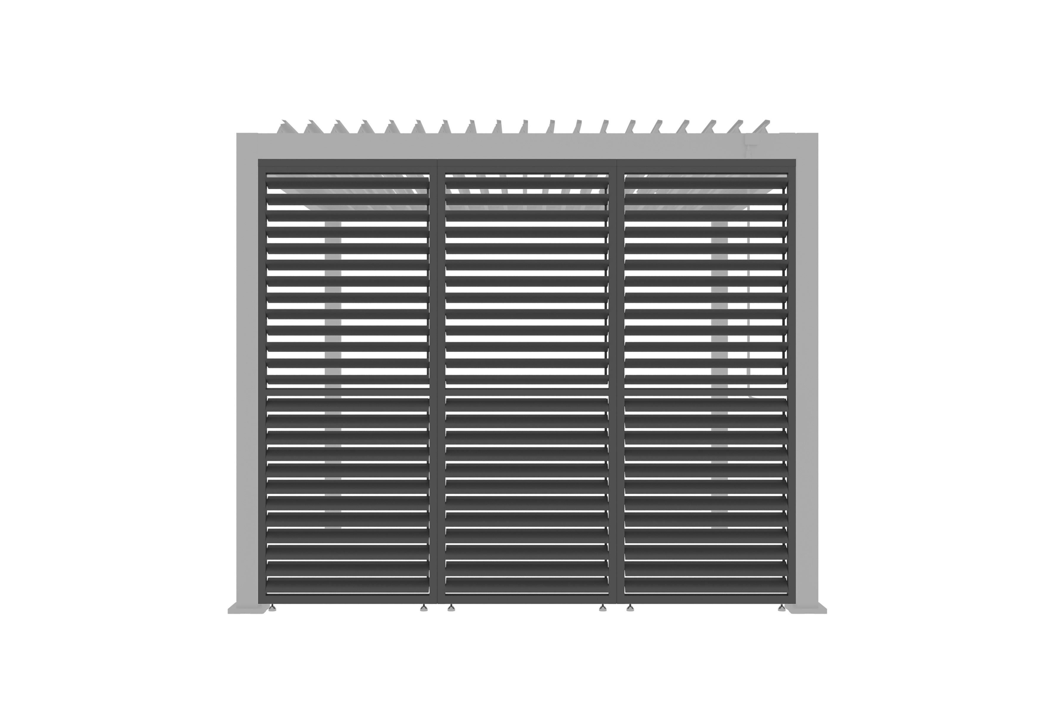 Pergola-Seitenteil Core Anthrazit - Anthrazit, Basics, Metall (92,5/234/4cm) - Gardenson