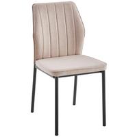 Stuhl Mia 2 Beige/Schwarz - Beige/Schwarz, Basics, Textil/Metall (44/86/52cm) - Based