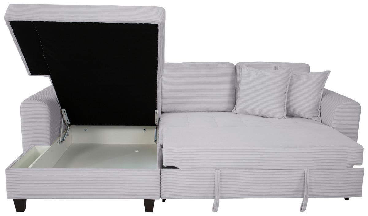 Kutna Garnitura Moritz - svijetlo siva, Trend, tekstil (155/265cm) - Modern Living
