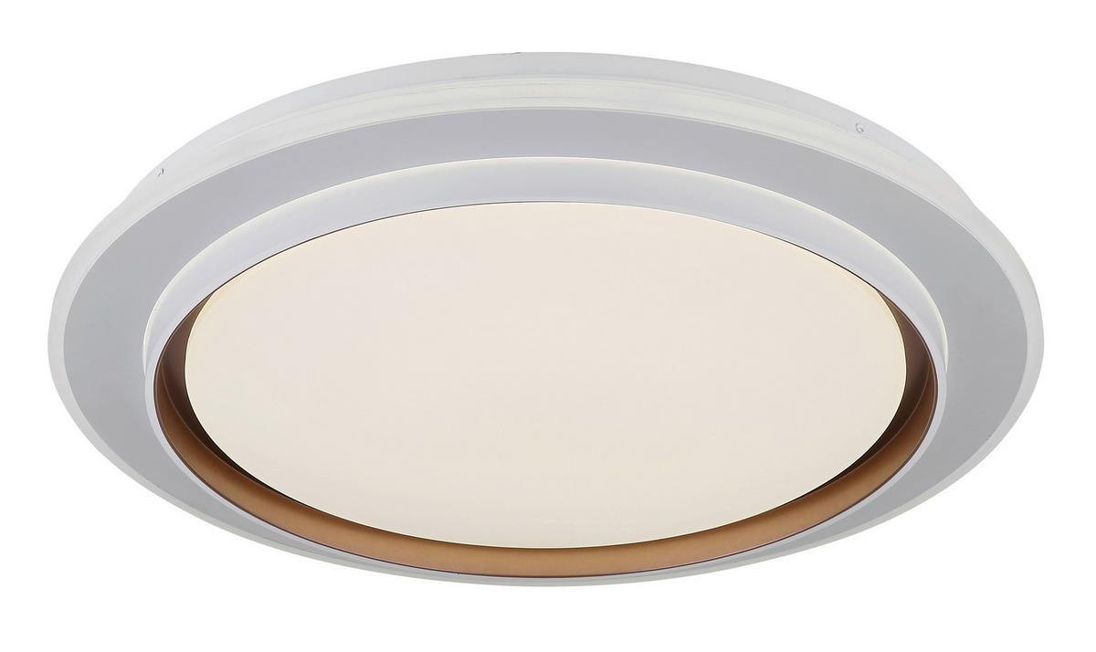 Led Stropna Svjetiljka Janice - bijela/opalna, Design, metal/plastika (49/7cm) - Globo