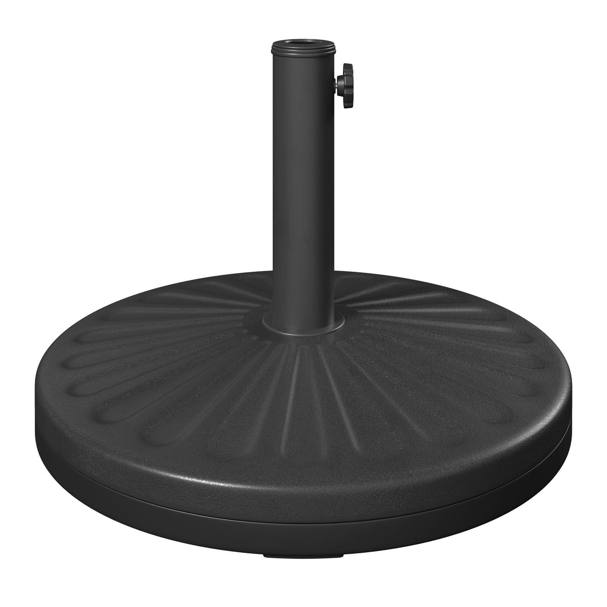 Sonnenschirmständer Karl Schwarz - Schwarz, Basics, Kunststoff/Stein (50/34cm) - Mömax