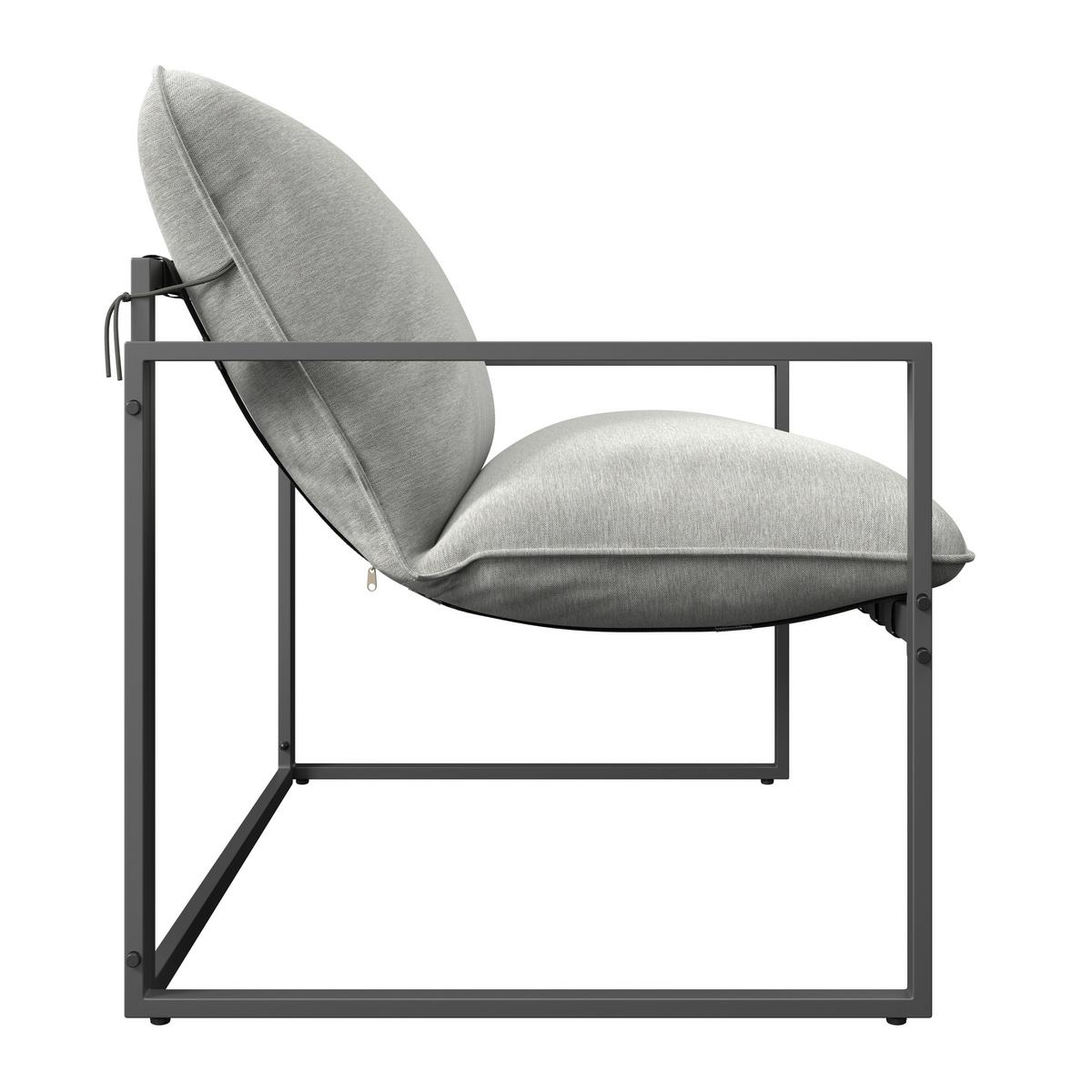 Vrtni Set Lucia - tamno siva/svijetlo siva, Basics, staklo/metal